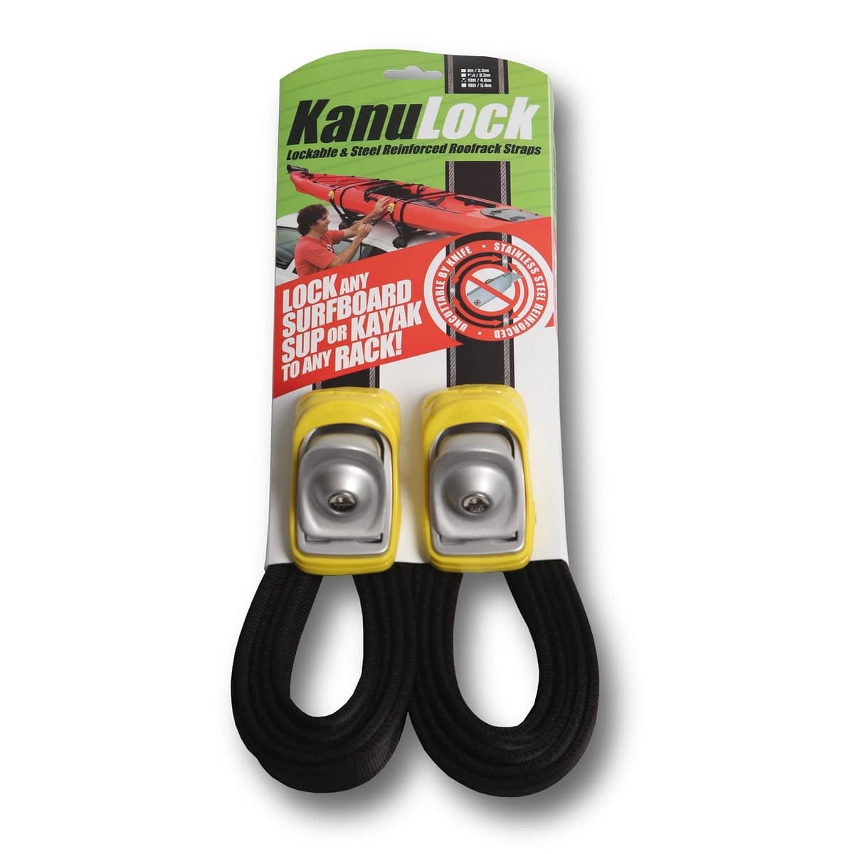 FCS KanuLock 4.0m / 13FT Lockable Tie-Down Straps