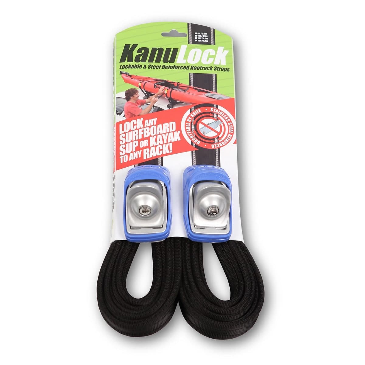 FCS KanuLock 5.4M / 18FT Lockable Tie-Down Straps
