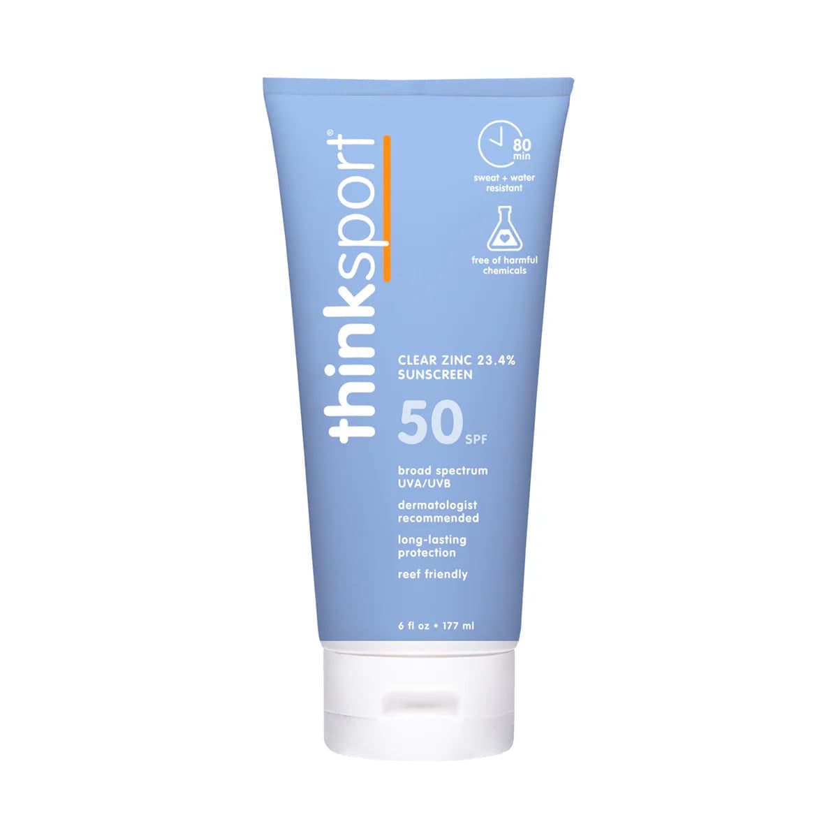 True Ames Think Sport SPF 50 Sunscreen - 6oz Family Size
