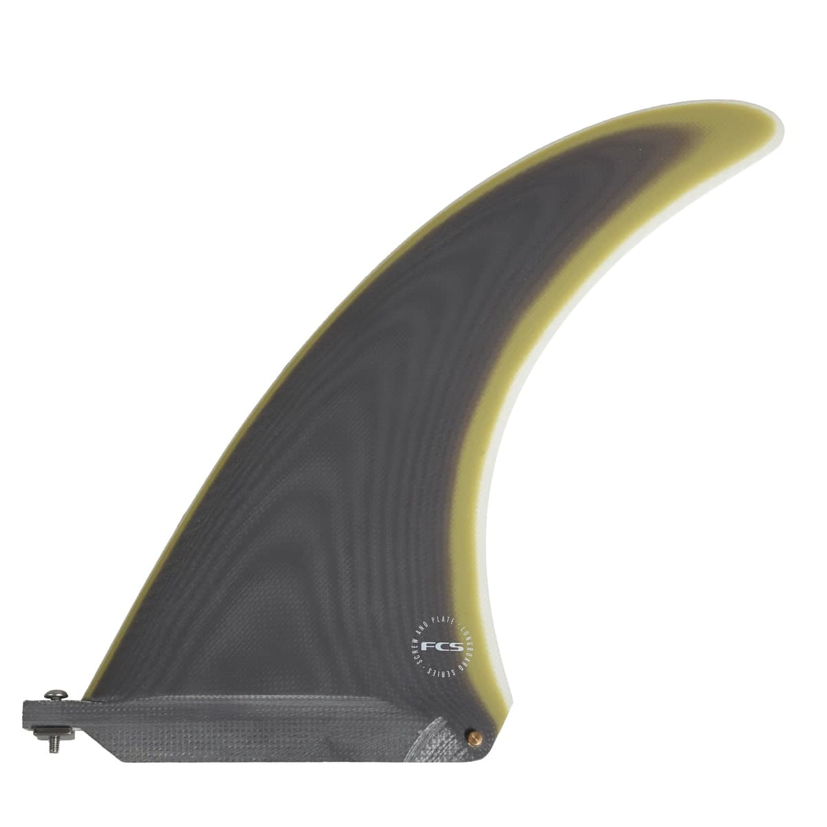 FCS FCS Clique Screw & Plate Longboard Fin (9" / Charcoal / Performance Glass)