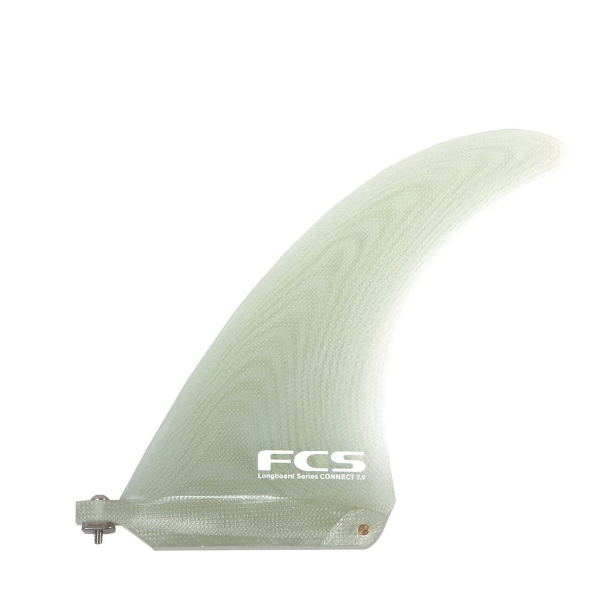 FCS FCS Connect Screw & Plate Longboard Fin (7" / Performance Glass / Clear)
