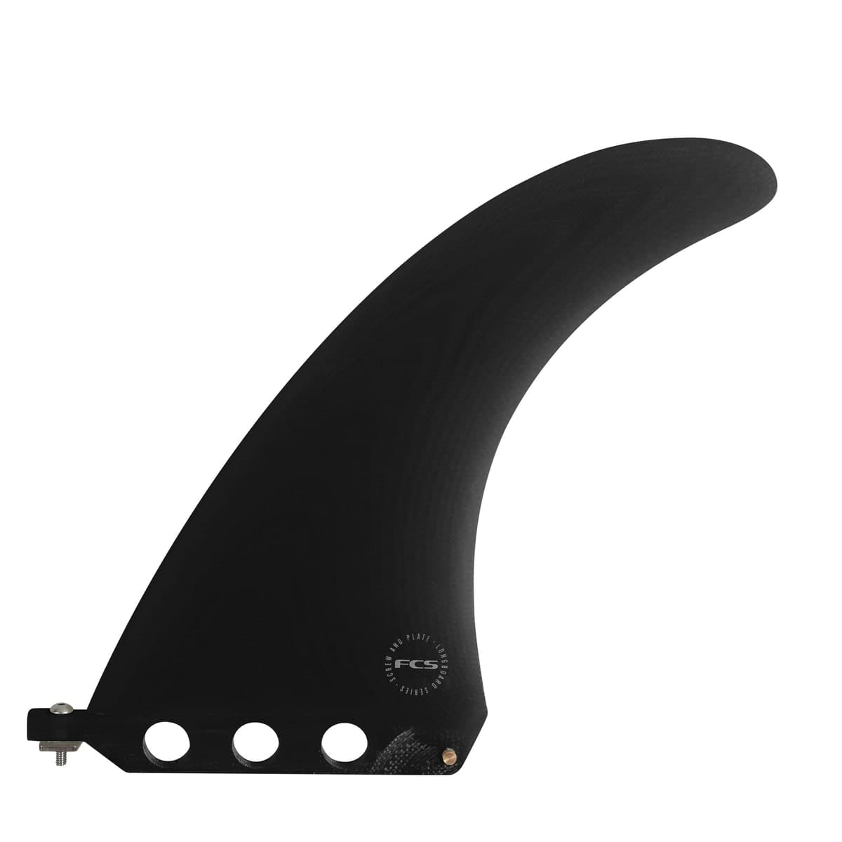FCS FCS Connect Screw & Plate Longboard Fin (9" / Performance Glass / Black)