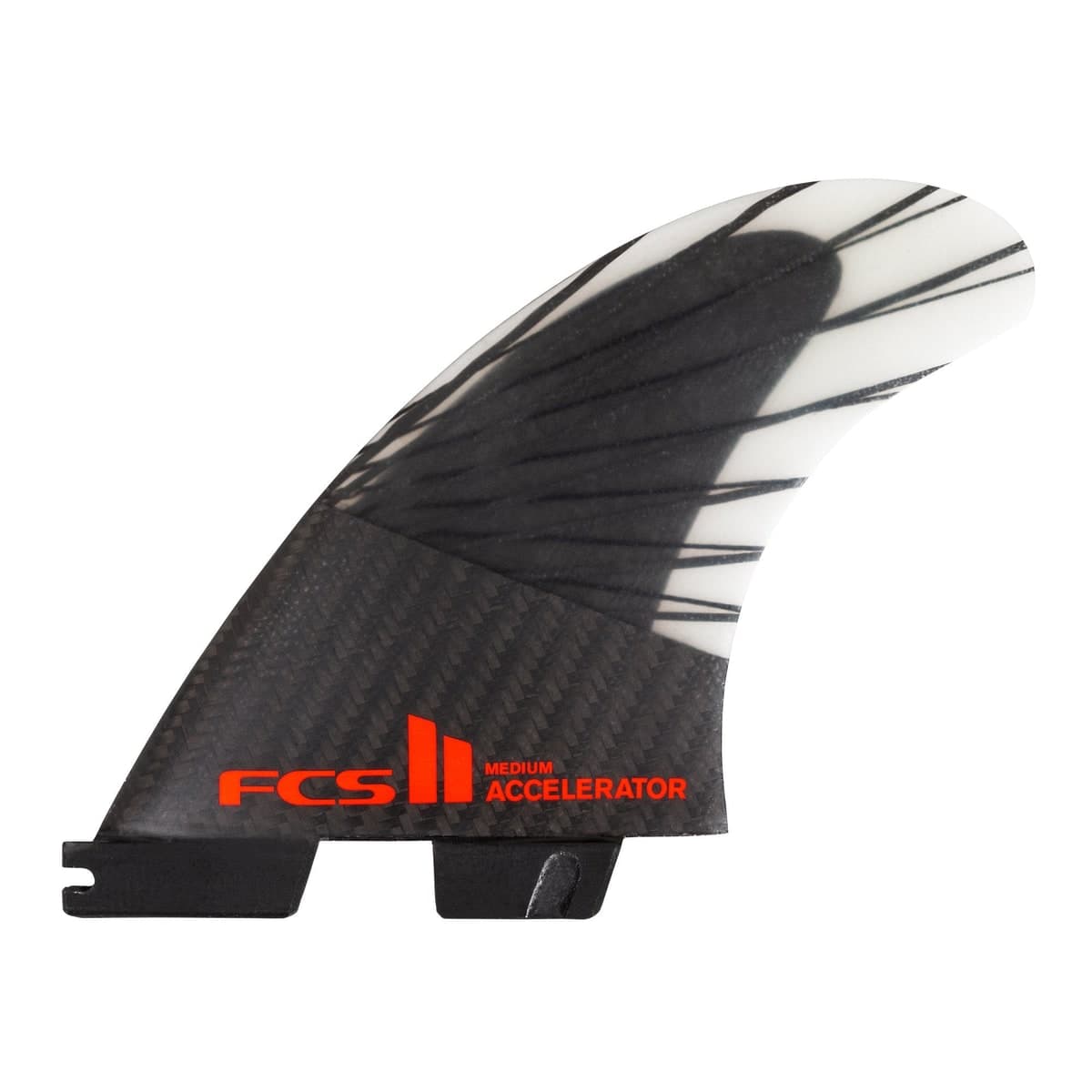 FCS FCS II Accelerator Tri Fins (MED / PC Carbon + AirCore / Red/Black)
