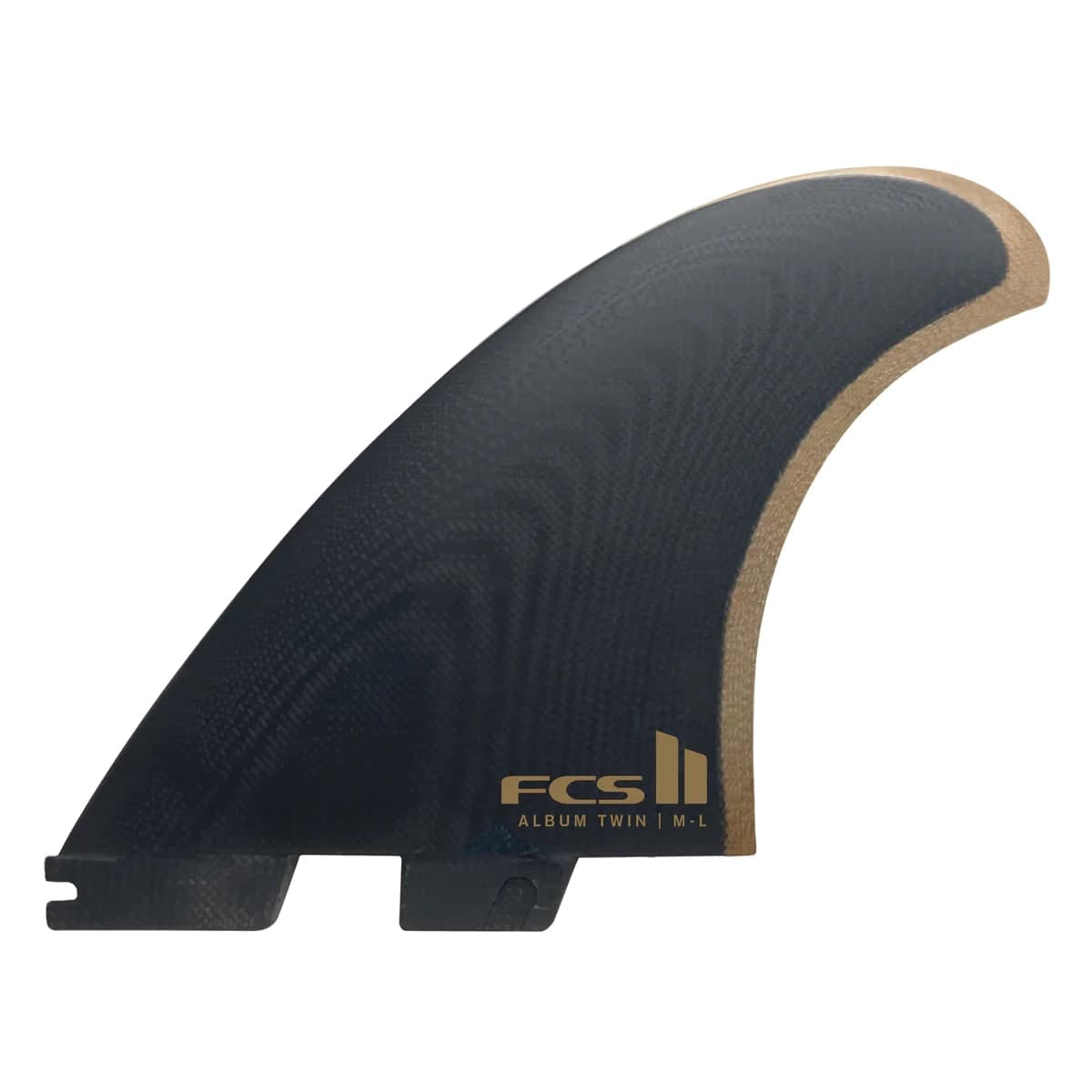 FCS FCS II Album Twin + 1 Fin Set (M-L / Performance Glass / Black/Gold) fin