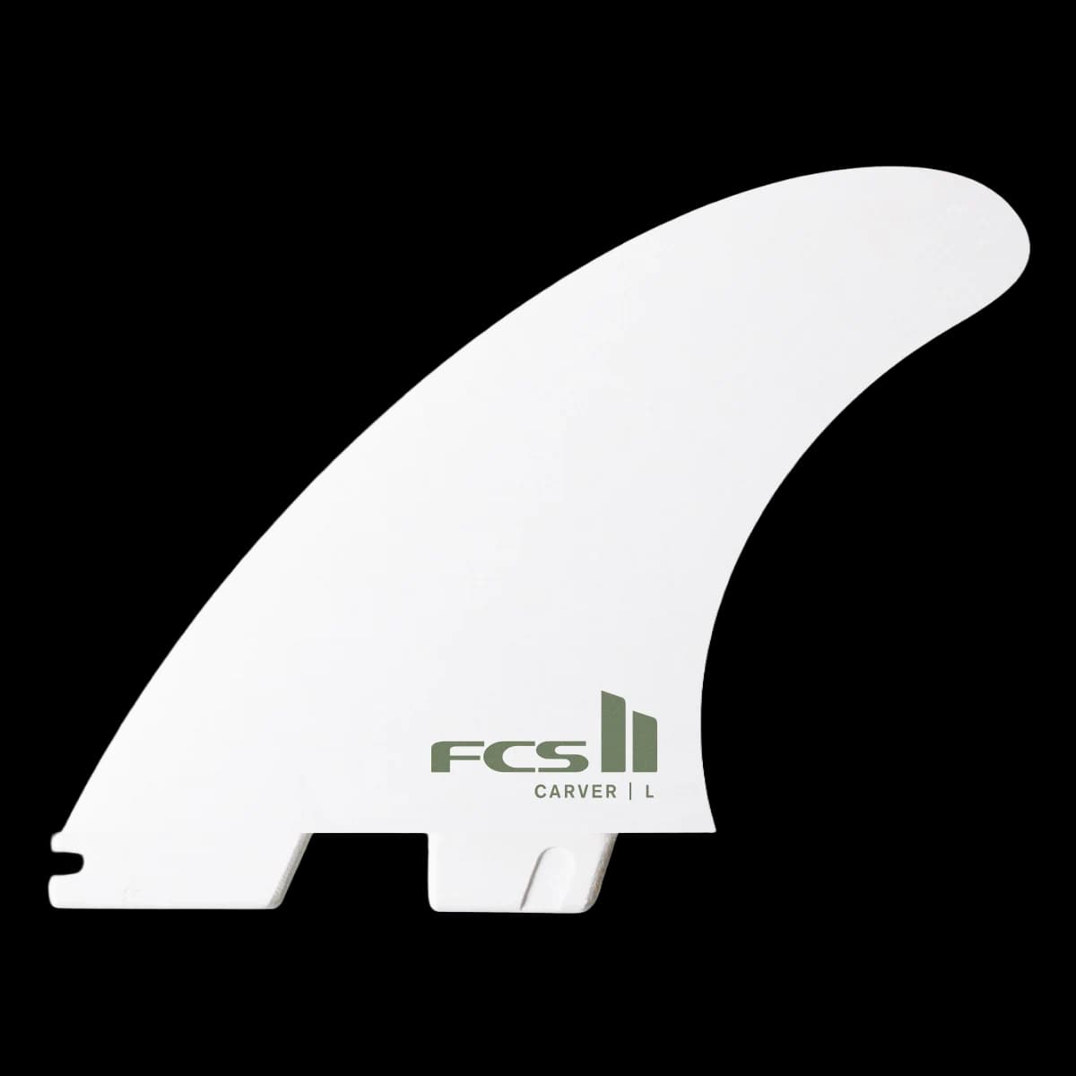 FCS Carver White Edition Tri Fin Set — L