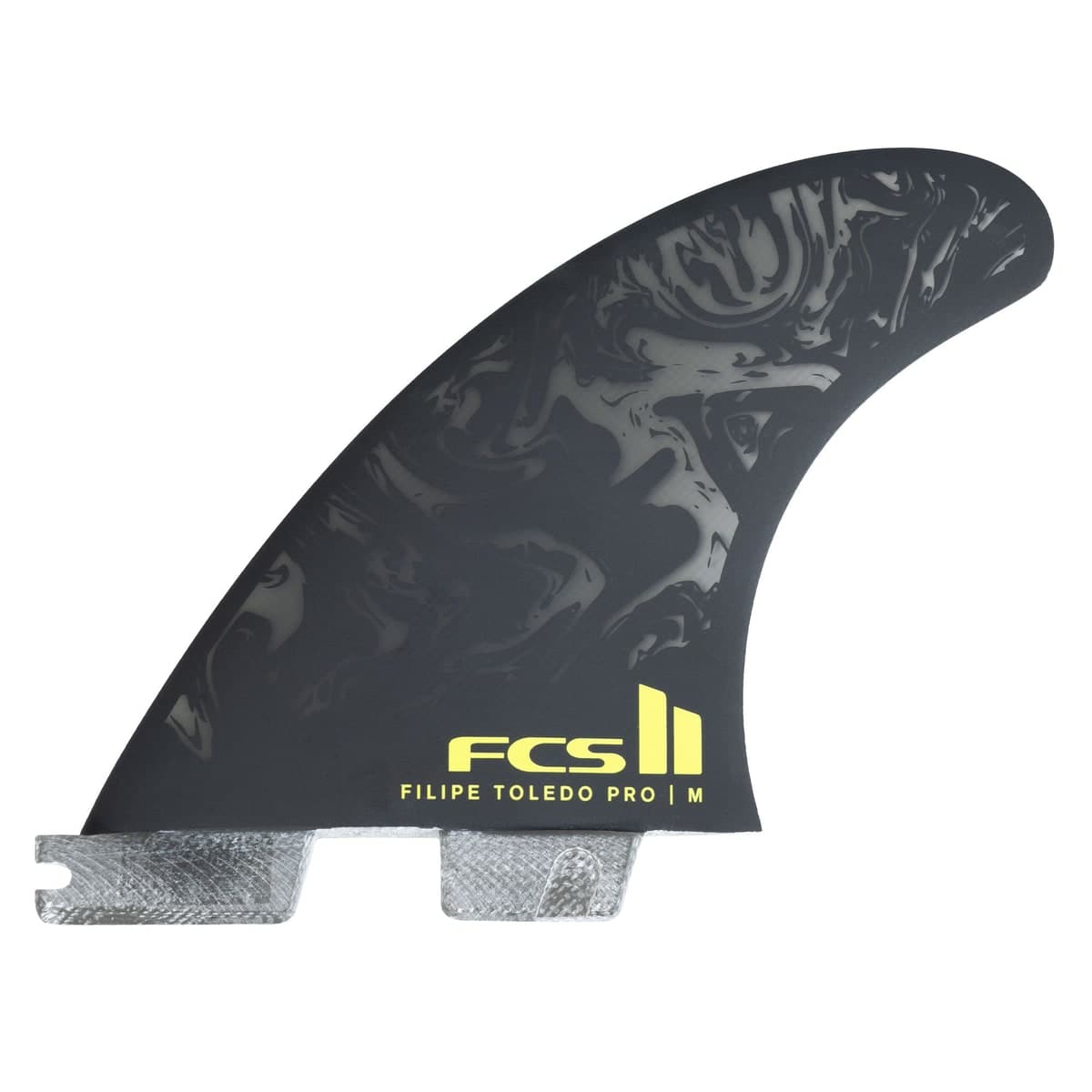 FCS FCS II Filipe Toledo PG Pro Tri Fin Set (LRG / Performance Glass / Black/Acid)