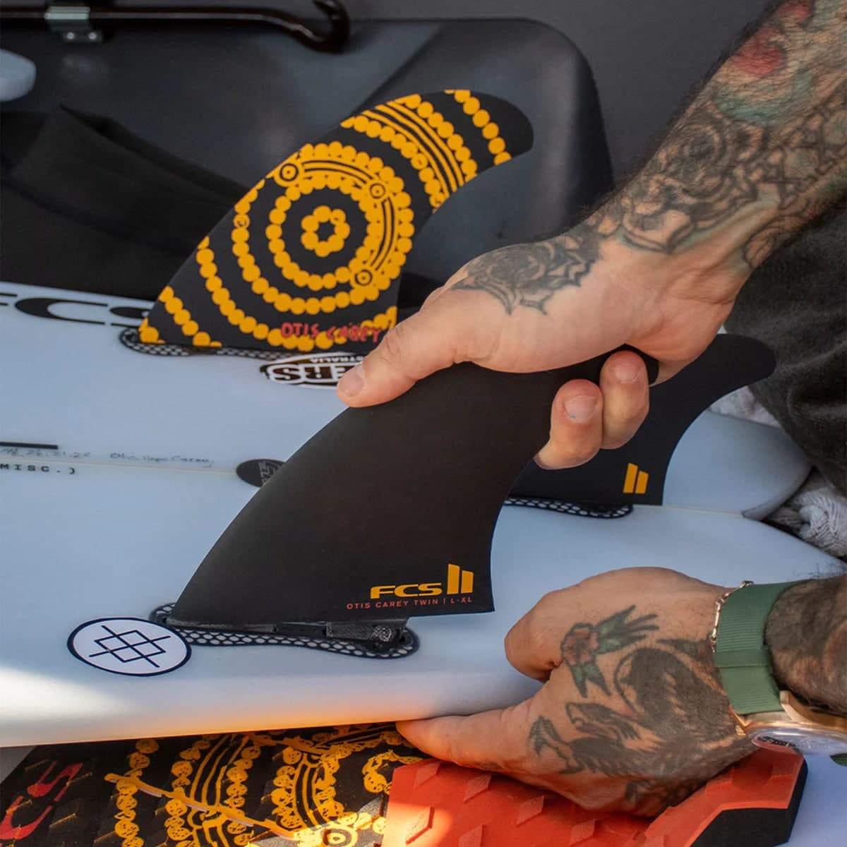 FCS FCS II Otis Carey Twin + 1 Fin Set Sale (L-XL / Performance Glass / Black) photo 4
