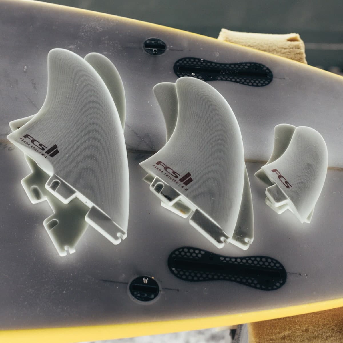 FCS FCS II Panda Keel Twin Fins Sale (M-L / Performance Glass / White) photo 4
