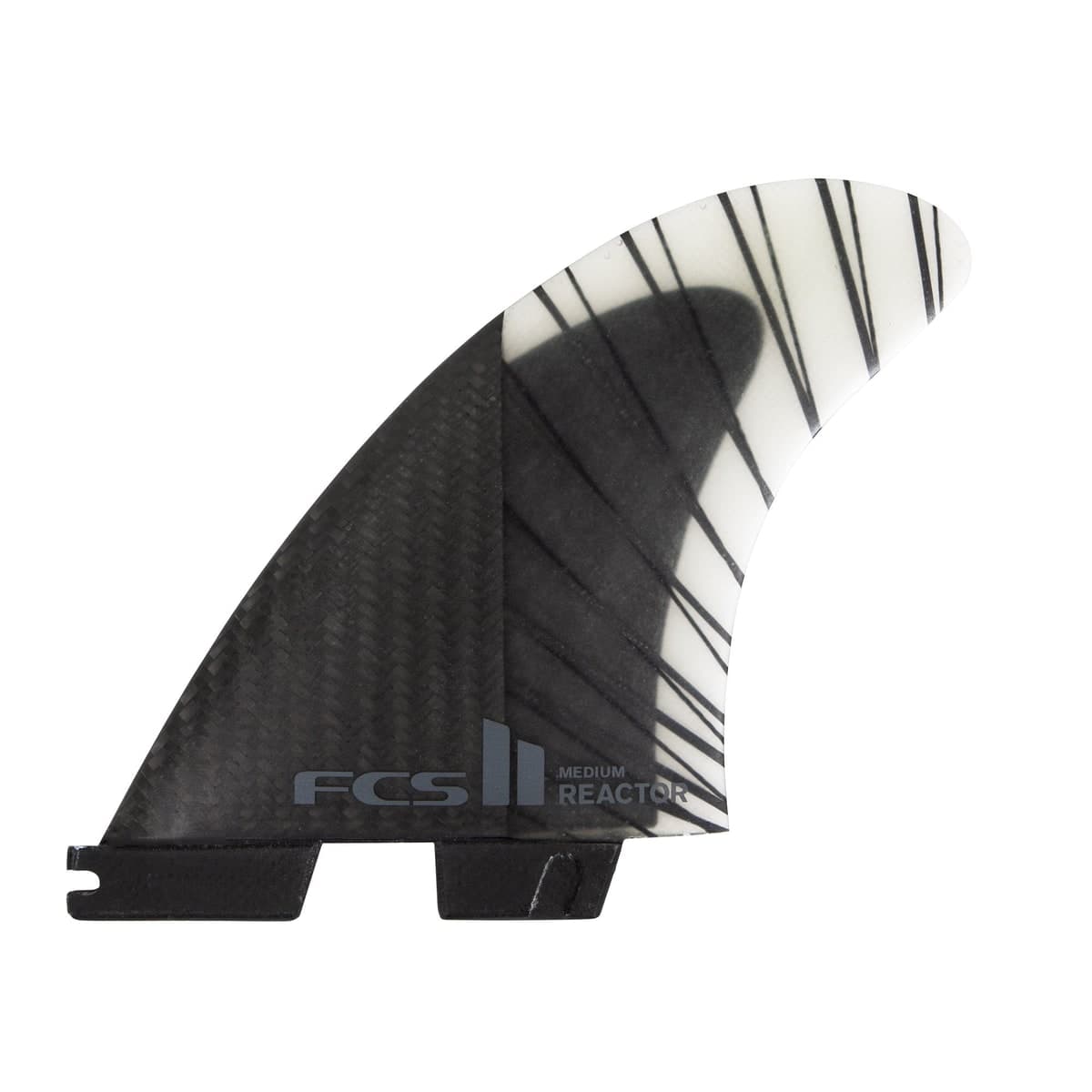FCS FCS II Reactor Tri Fins (LRG / PC Carbon + AirCore / Charcoal/Black) fin