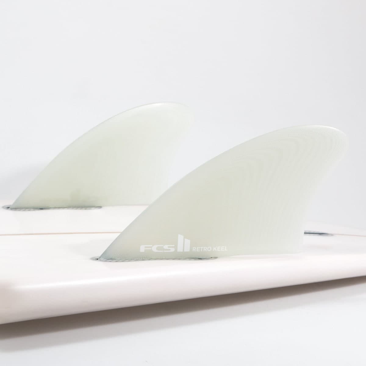 FCS FCS II Retro Keel Twin Fins Sale (S-M / Performance Glass / White) photo 2