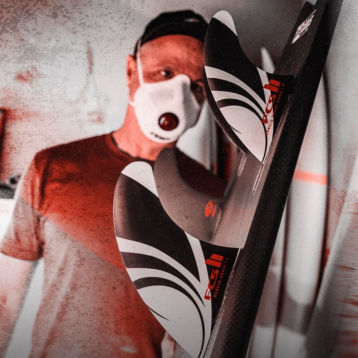 FCS FCS II Sharp Eye Tri Fin Set (LRG / PC Carbon / Black/White) photo 3