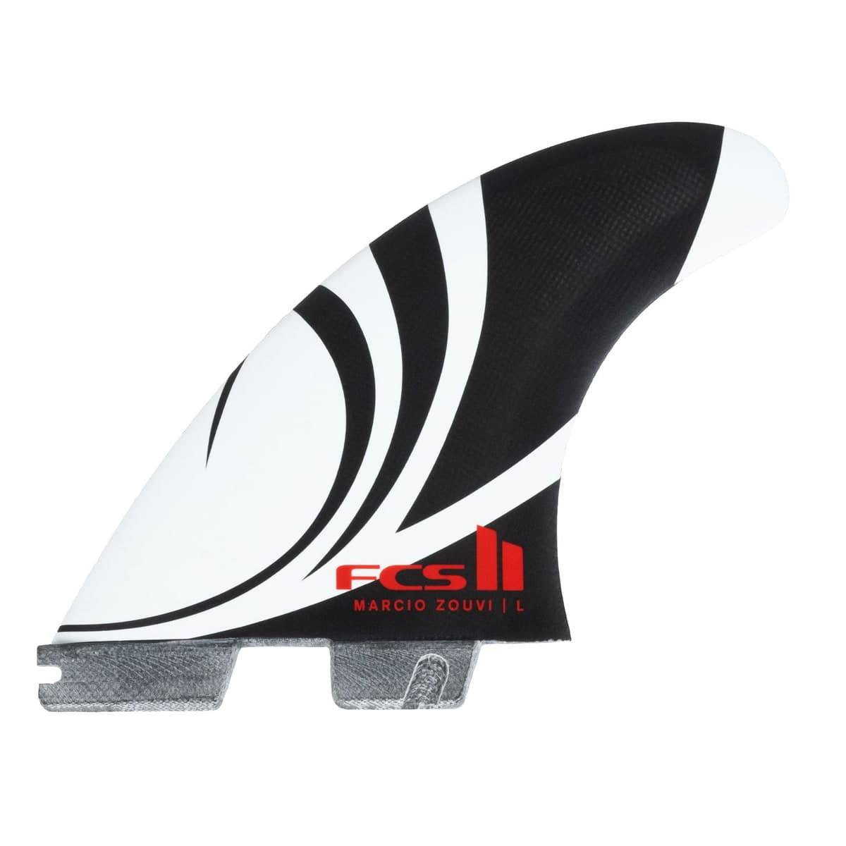 FCS FCS II Sharp Eye Tri Fin Set (MED / PC Carbon / Black/White)