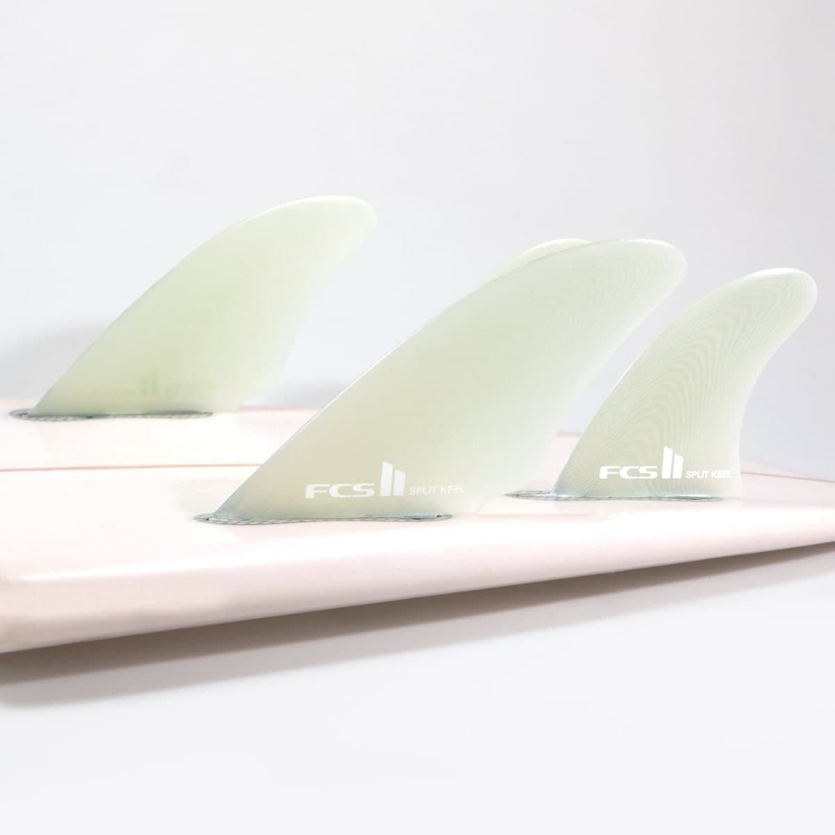 FCS FCS II Split Keel Quad Fins (L-XL / Performance Glass / Clear) photo 3