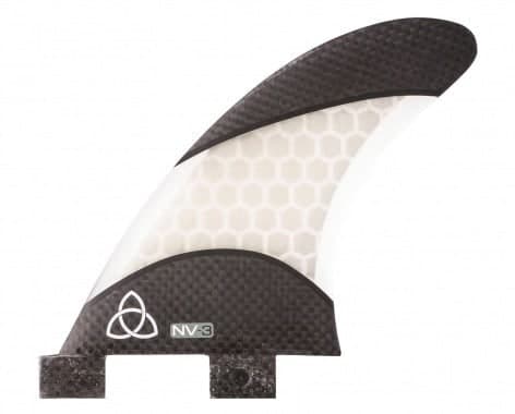 NVS NV-3 Carbon Fiber Thrusters (FCS (Twin Tab) / White) fin