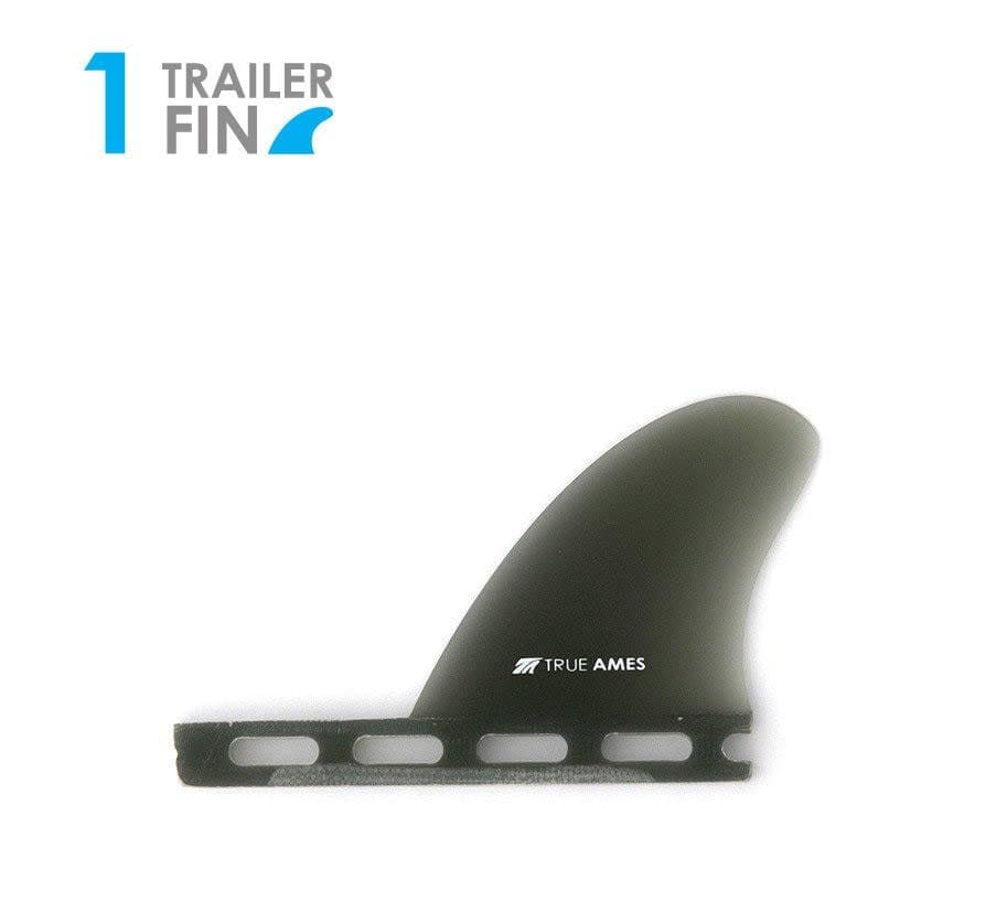 True Ames 2.5" Trailer - Futures Compatible (Solid Fiberglass) (2.5" / smoke)