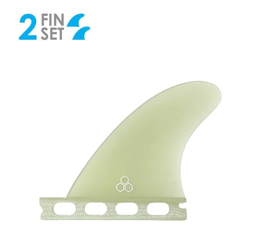 True Ames 3.6" CI Side Bites - Futures Compatible (Solid Fiberglass) (clear) fin