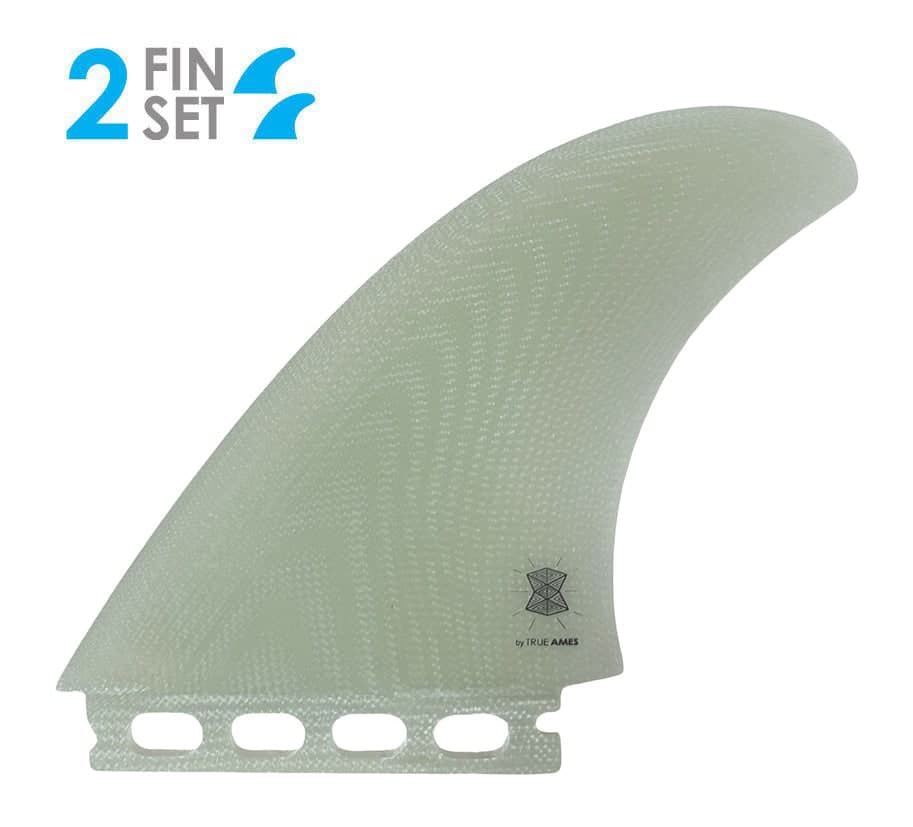 True Ames Alex Lopez Terrapin Twin - Futures Compatible (Solid Fiberglass) (clear) fin