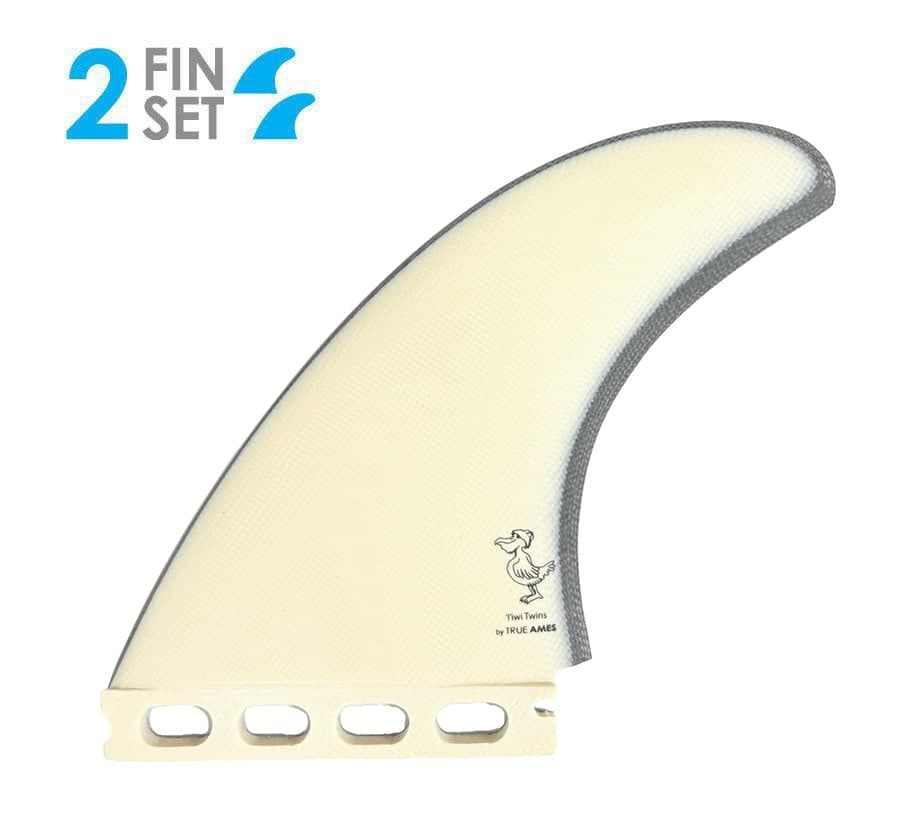 True Ames Barrett Miller ʻIʻiwi Twin - Futures Compatible (Solid Fiberglass) (ivory black) fin
