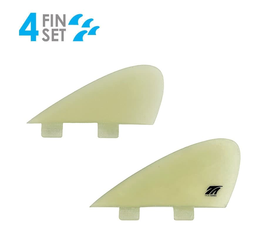 True Ames Bonzer Runners (4) - FCS Compatible (Solid Fiberglass) (clear)