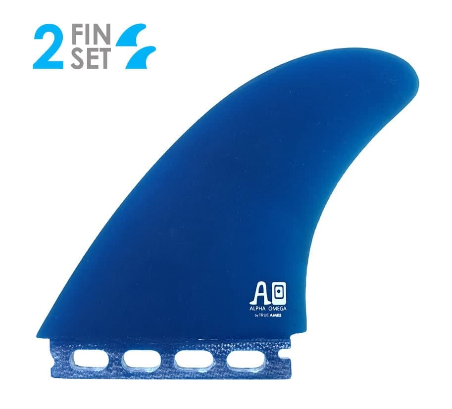 True Ames Campbell Brothers Alpha Omega Twin - Futures Compatible (Solid Fiberglass) (blue) fin