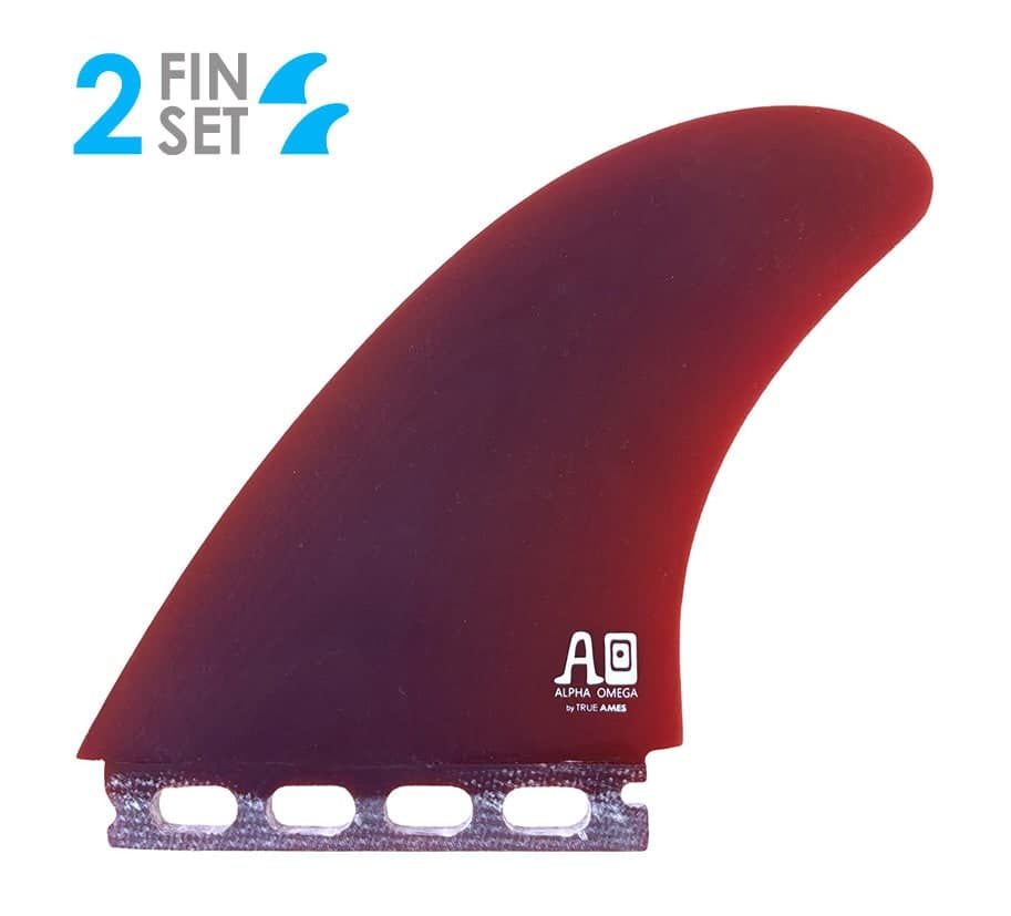 True Ames Campbell Brothers Alpha Omega Twin - Futures Compatible (Solid Fiberglass) (red) fin