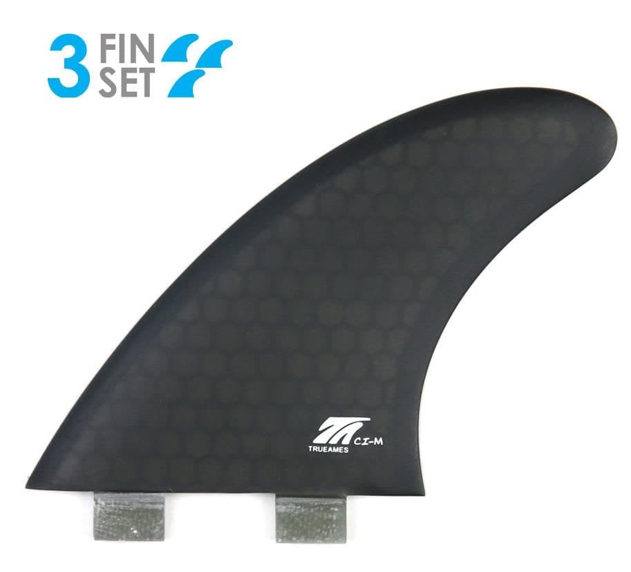 True Ames Channel Islands Tri Medium - FCS Compatible (Hexcore) (smoke hexcore)