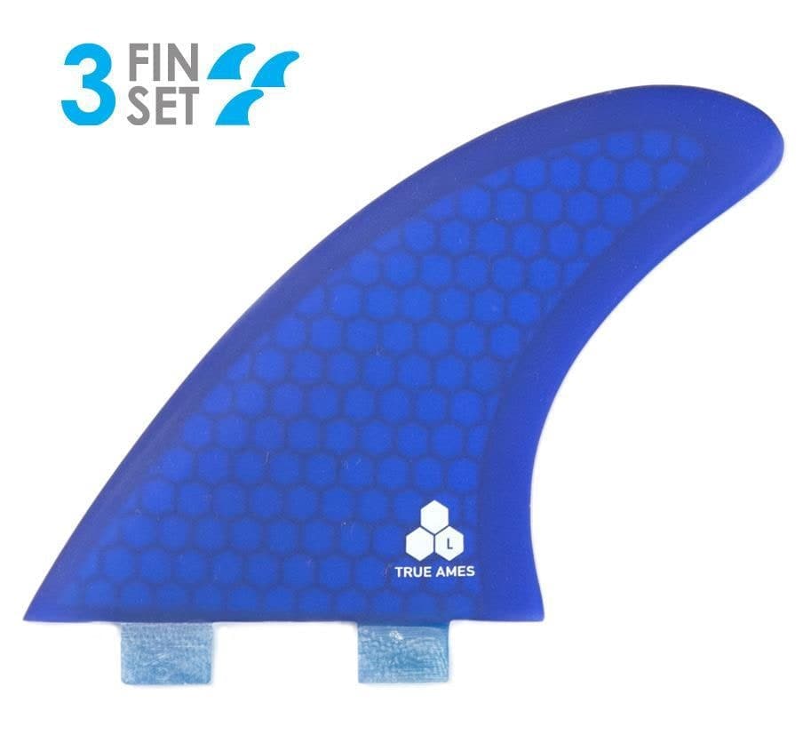 True Ames Channel Islands Tri Large - FCS Compatible (Hexcore) (blue hexcore)