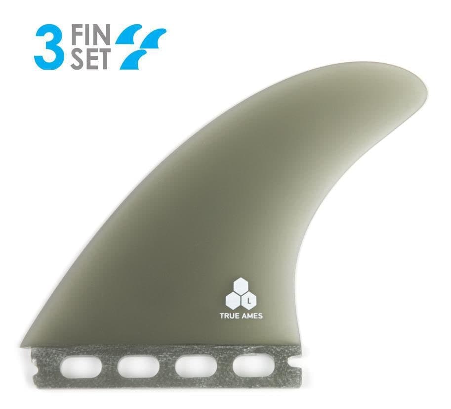 True Ames Channel Islands Tri - Futures Compatible (Solid Fiberglass) (smoke / Medium)