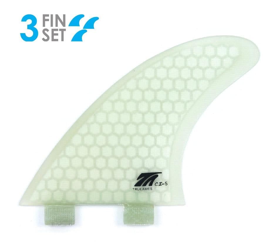 True Ames Channel Islands Tri Small - FCS Compatible (Hexcore) (clear hexcore)