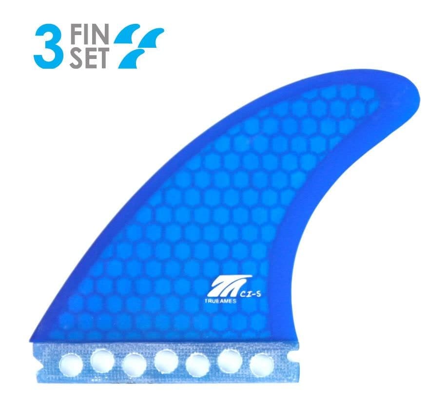 True Ames Channel Islands Tri Small - Futures Compatible (Hexcore) (blue hexcore) fin
