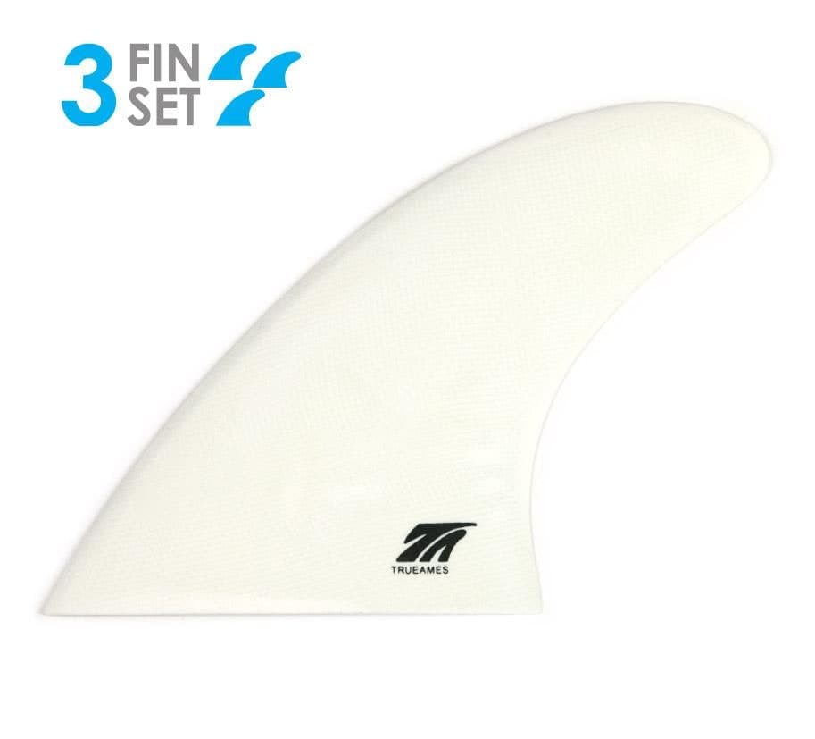 True Ames Channel Islands Tri - Glass On (Hexcore) (white hexcore / large) fin