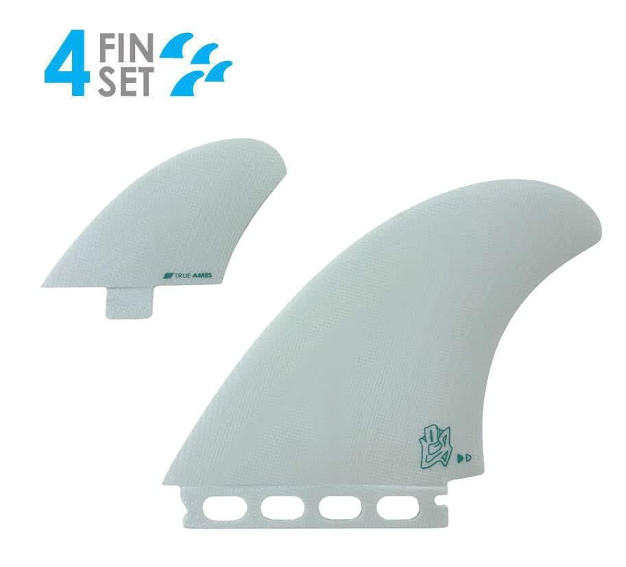 True Ames Derrick Disney RDM Twinzer - FCS / Futures Compatible (Solid Fiberglass) (ivory / 0° / 5) fin