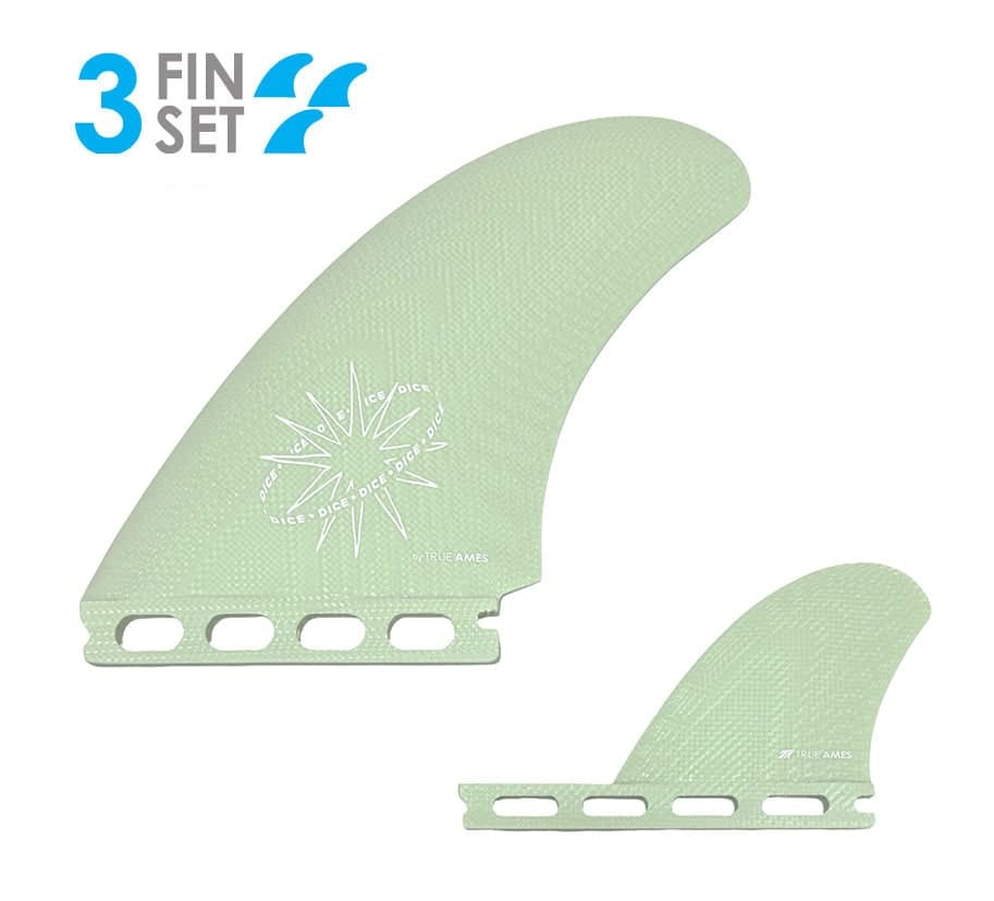 True Ames Dice Twin + Trailer - Futures Compatible (Solid Fiberglass) (pistachio) fin