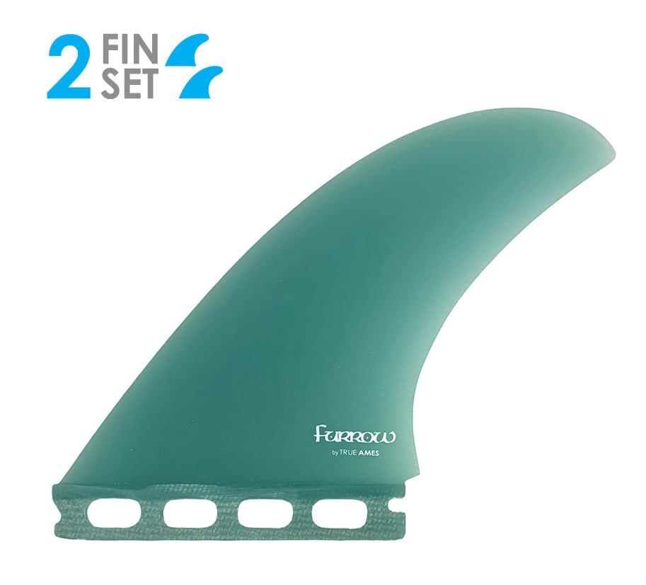 True Ames Furrow Samsara Twin - Futures Compatible (Solid Fiberglass) (turquoise) fin