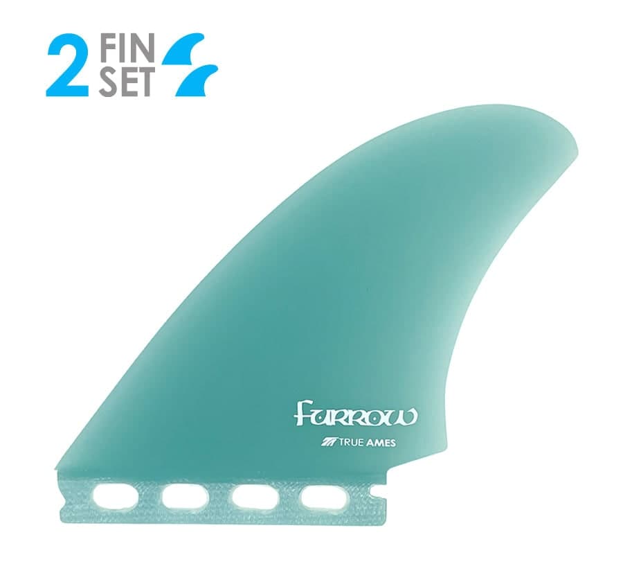 True Ames Furrow High Aspect Twin - Futures Compatible (Solid Fiberglass) (turquoise) fin