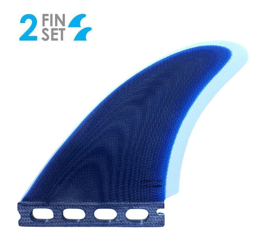 True Ames Gephart 5x5 Twins - Futures Compatible (Solid Fiberglass) (blue) fin