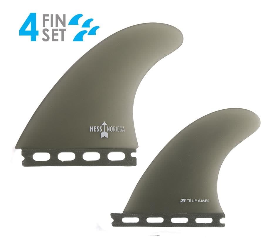 True Ames Danny Hess Noriega Quad - Futures Compatible (Solid Fiberglass) (smoke) fin