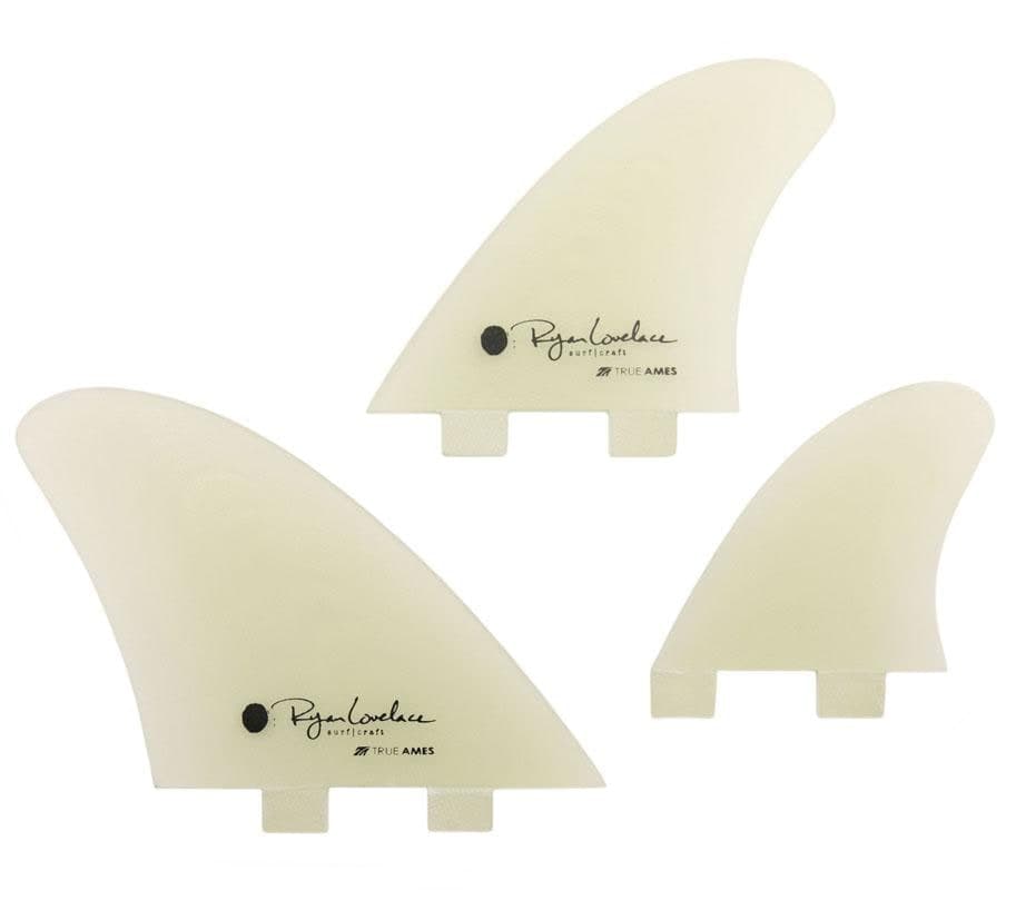 True Ames Lovelace Asymmetrical Goofy - FCS Compatible (Solid Fiberglass) (clear) fin
