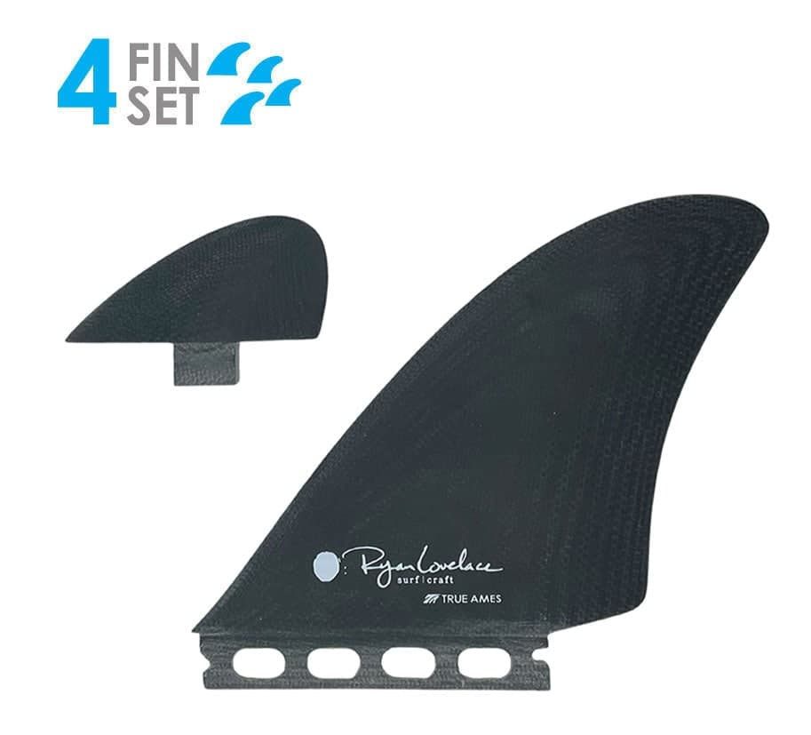 True Ames Lovelace FM Twinzer - FCS / Futures Compatible (Solid Fiberglass) (black)