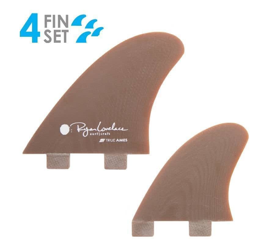 True Ames Lovelace Piggyback Quad - FCS Compatible (Solid Fiberglass) (kelp)