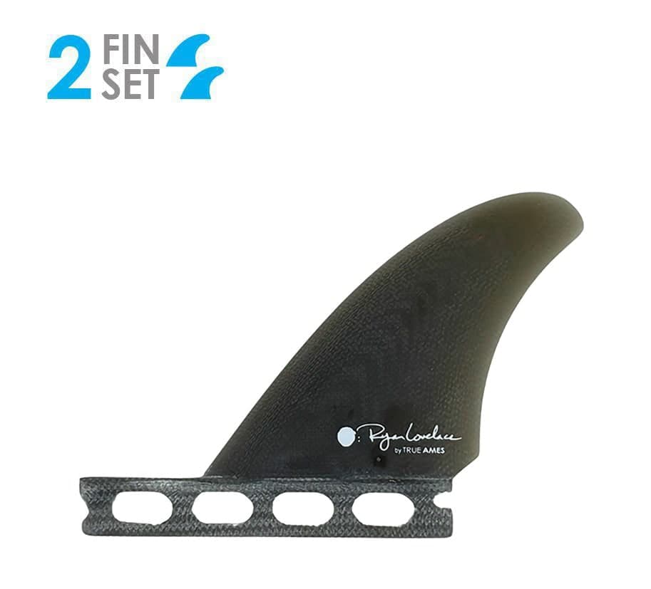 True Ames Lovelace Side Bites - Futures Compatible (Solid Fiberglass) (smoke) fin