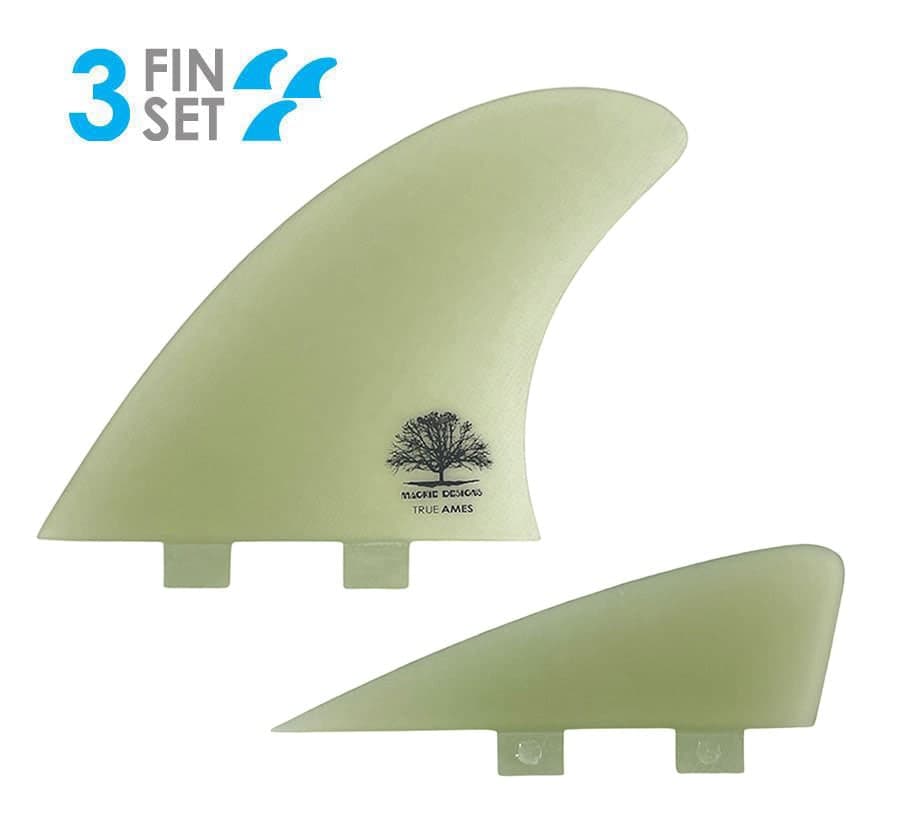 True Ames Mackie Big Twin + Trailer - FCS Compatible (Solid Fiberglass) (Clear) fin