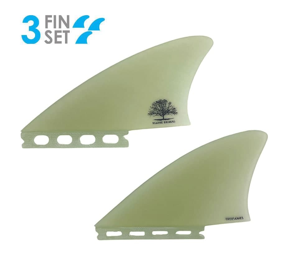 True Ames Mackie Mini Keel Thruster - Futures Compatible (Solid Fiberglass) (clear)