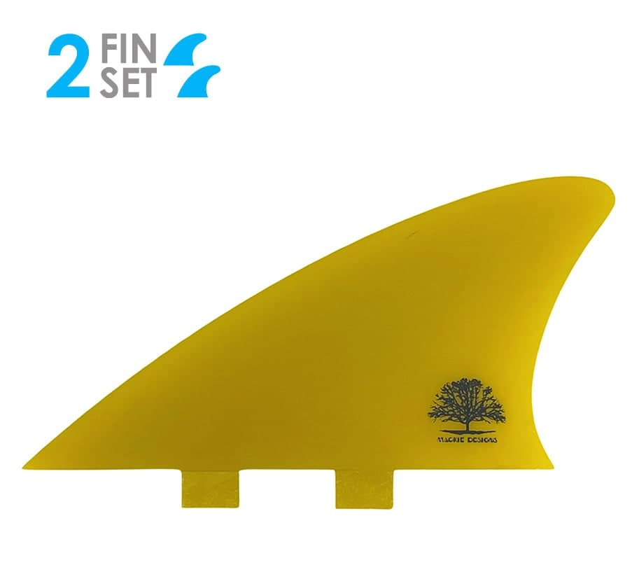 True Ames Mackie Sidecut Fish Keel - FCS Compatible (Solid Fiberglass) (Yellow) fin