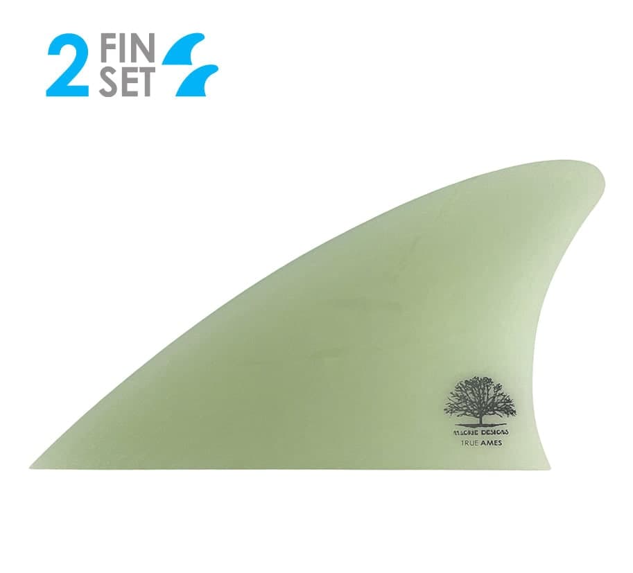 True Ames Mackie Sidecut Fish Keel - Glass On (Solid Fiberglass) (clear) fin