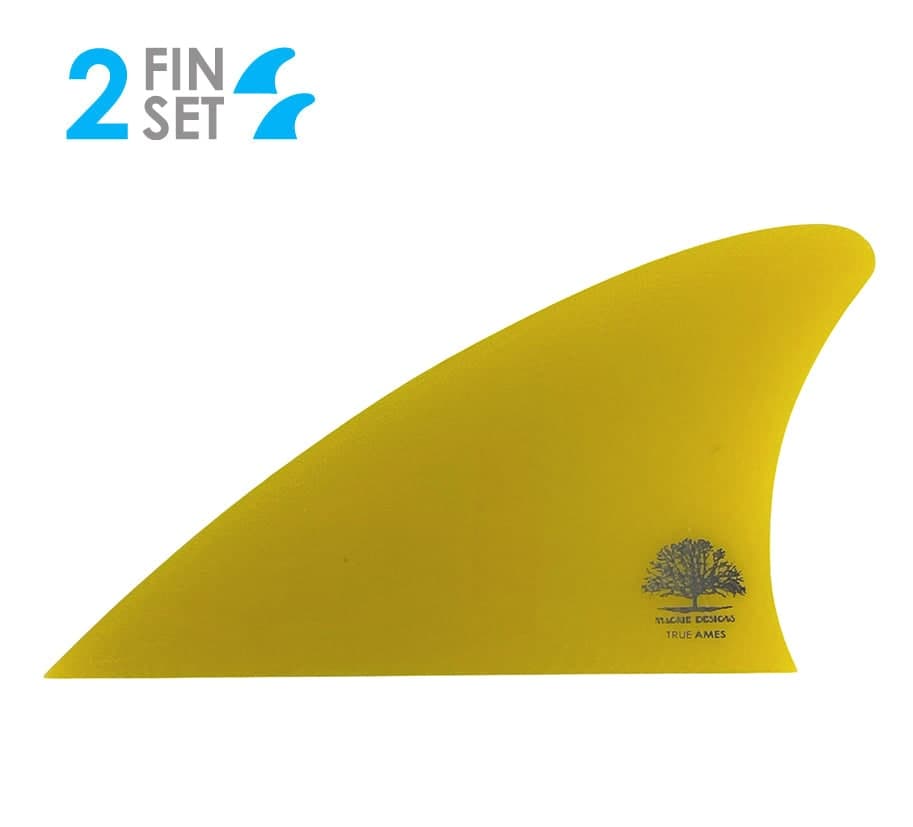 True Ames Mackie Sidecut Fish Keel - Glass On (Solid Fiberglass) (Yellow)