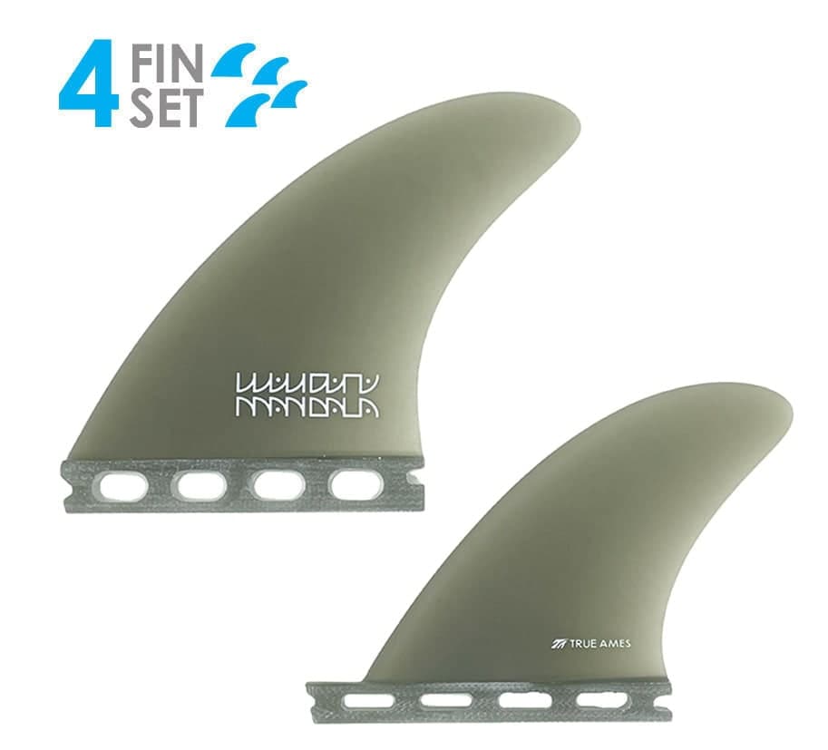 True Ames Mandala AK4 Quad - Futures Compatible (Solid Fiberglass) (smoke) fin
