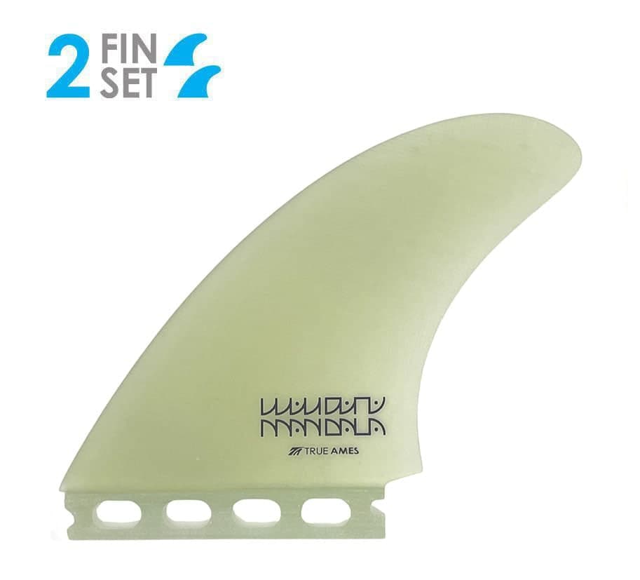 True Ames Mandala DELTA-V Twin - Futures Compatible (Solid Fiberglass) (clear) fin