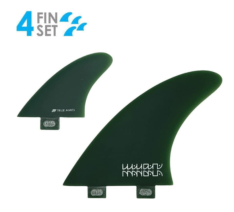 True Ames Mandala Twinzer - FCS Compatible (Solid Fiberglass) (dark green) fin