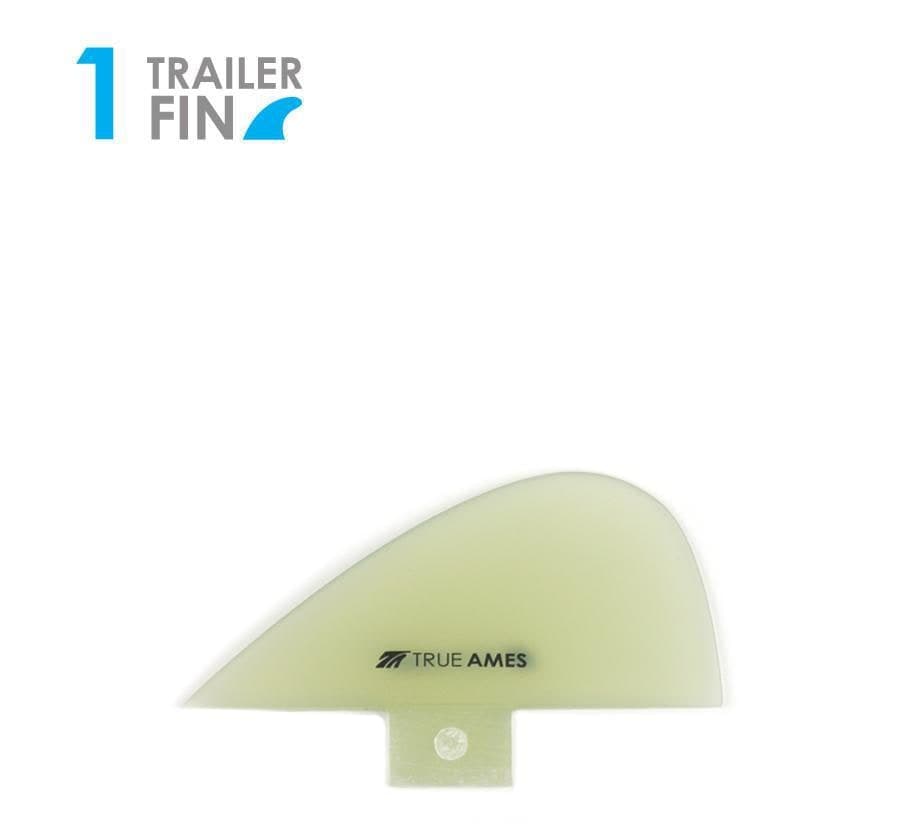 True Ames Mini Trailer - FCS Compatible (Solid Fiberglass) (clear) fin